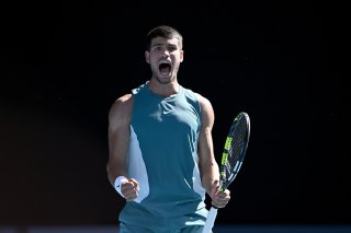 Carlos Alcaraz s'est qualifié vendredi pour les 8es de finale de l'Open d'Australie KEYSTONE/EPA/JOEL CARRETT